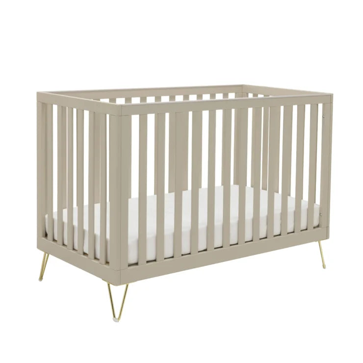 Babymore Cashmere Cot bed - Gold Hair Pin Legs