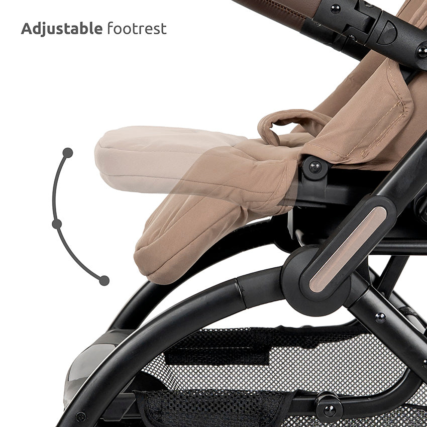 Lorelli Makaya 360 Rotation Stroller – Beige | Lightweight Reversible Pushchair from Birth to 22kg