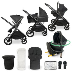My Babiie MB220 3-in-1 Travel System with Spin & Slide Car Seat and Isofix – Black