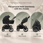 My Babiie MB450 ARC Spin & Slide All Stages Travel System – Onyx Black
