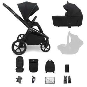 My Babiie MB450 ARC 2-in-1 Pushchair with Folding Carrycot – Onyx Black
