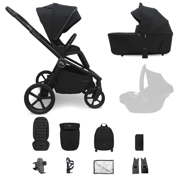 My Babiie MB450 ARC 2-in-1 Pushchair with Folding Carrycot – Onyx Black