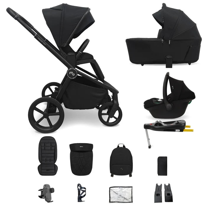 My Babiie MB450 ARC 3-in-1 Travel System + ISOFIX Base – Onyx Black