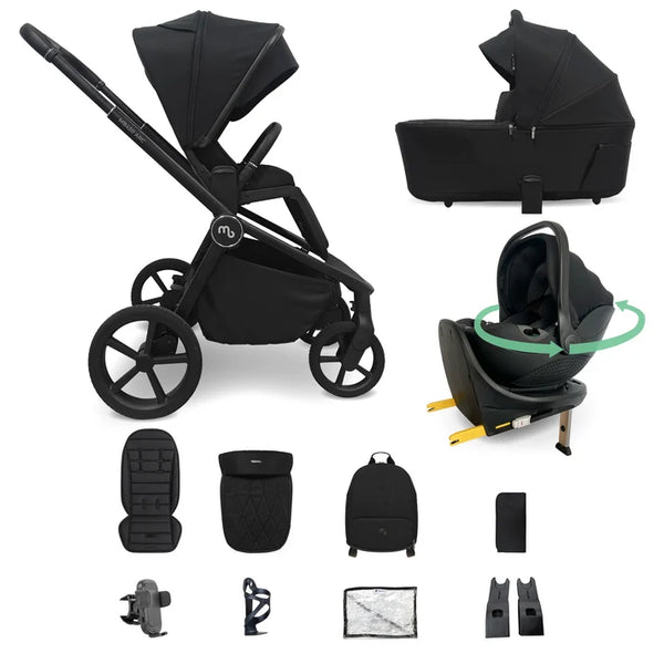 My Babiie MB450 ARC 3-in-1 Travel System + Spin ISOFIX Base – Onyx Black