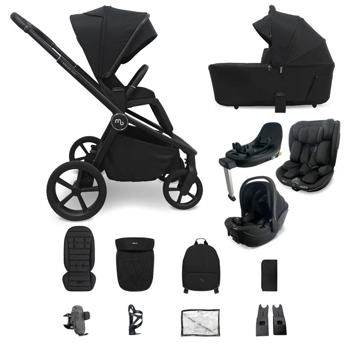 My Babiie MB450 ARC Spin & Slide All Stages Travel System – Onyx Black