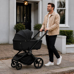 My Babiie MB450 ARC 2-in-1 Pushchair with Folding Carrycot – Onyx Black