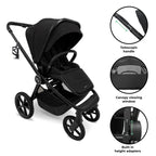 My Babiie MB450 ARC Spin & Slide All Stages Travel System – Onyx Black