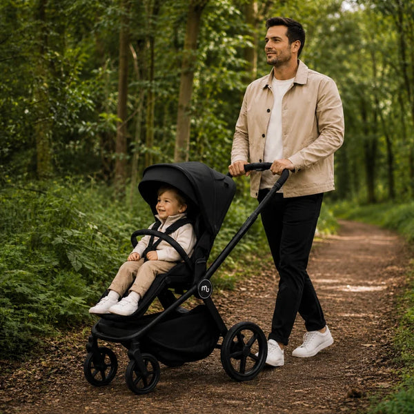 My Babiie MB450 ARC 2-in-1 Pushchair with Folding Carrycot – Onyx Black