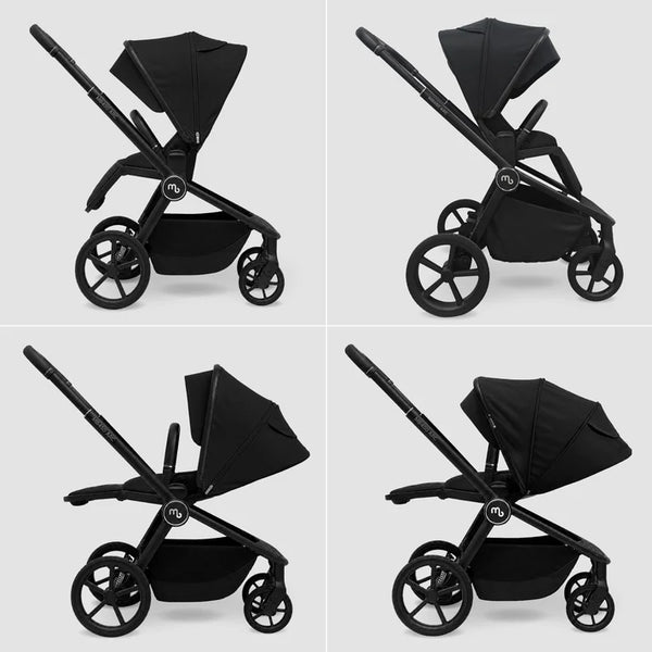 My Babiie MB450 ARC 2-in-1 Pushchair with Folding Carrycot – Onyx Black