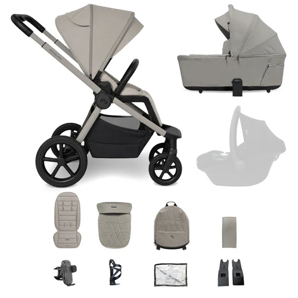 My Babiie MB450 ARC 2-in-1 Pushchair with Folding Carrycot – Champagne Taupe