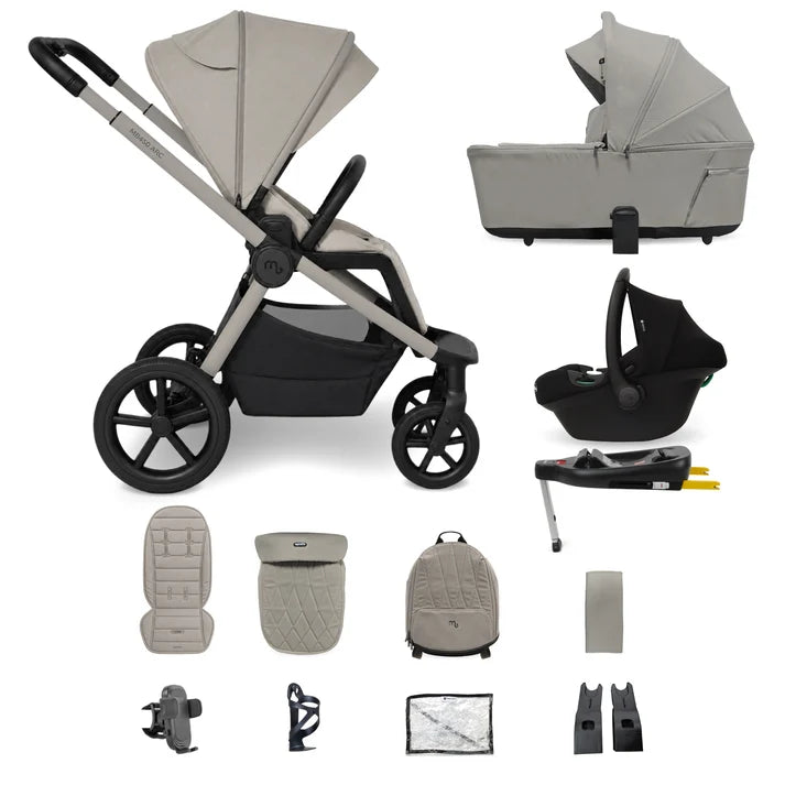 My Babiie MB450 ARC 3-in-1 Travel System + ISOFIX Base – Champagne Taupe
