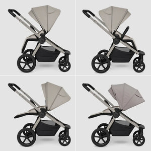 My Babiie MB450 ARC 2-in-1 Pushchair with Folding Carrycot – Champagne Taupe
