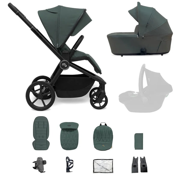 My Babiie MB450 ARC 2-in-1 Pushchair with Folding Carrycot – Himalayan Green