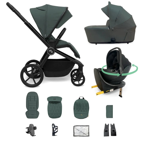 My Babiie MB450 ARC 3-in-1 Travel System + Spin ISOFIX Base – Himalayan Green