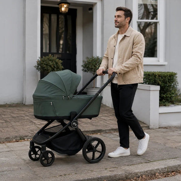 My Babiie MB450 ARC 2-in-1 Pushchair with Folding Carrycot – Himalayan Green