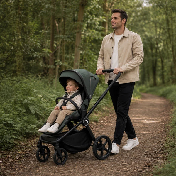 My Babiie MB450 ARC 2-in-1 Pushchair with Folding Carrycot – Himalayan Green