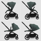 My Babiie MB450 ARC 3-in-1 Travel System + ISOFIX Base –Himalayan Green
