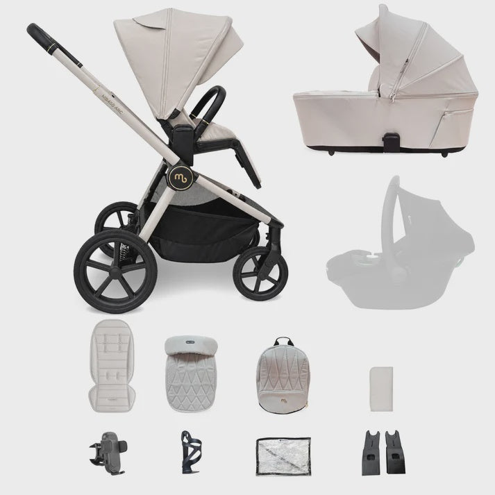 My Babiie MB450 ARC 2-in-1 Pushchair with Folding Carrycot – Royal Ivory