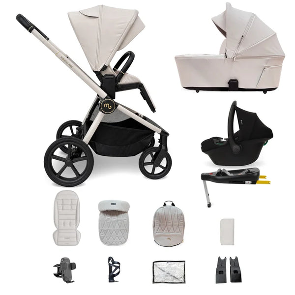 My Babiie MB450 ARC 3-in-1 Travel System + ISOFIX Base – Royal Ivory