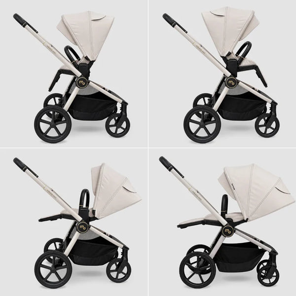 My Babiie MB450 ARC 2-in-1 Pushchair with Folding Carrycot – Royal Ivory