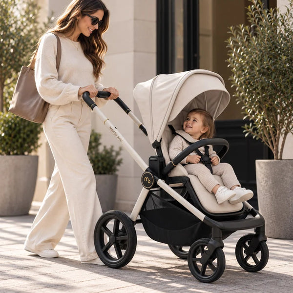 My Babiie MB450 ARC 2-in-1 Pushchair with Folding Carrycot – Royal Ivory