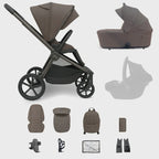 My Babiie MB450 ARC 2-in-1 Pushchair with Folding Carrycot – Mocha Atelier