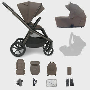 My Babiie MB450 ARC 2-in-1 Pushchair with Folding Carrycot – Mocha Atelier