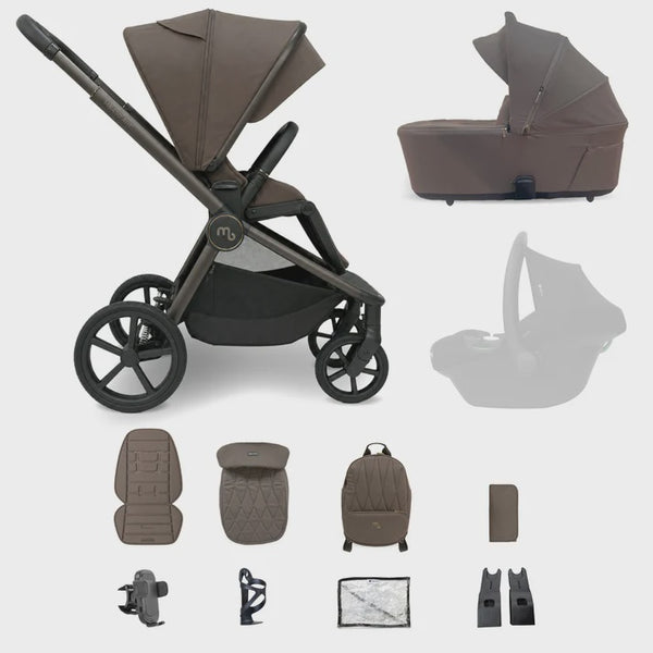 My Babiie MB450 ARC 2-in-1 Pushchair with Folding Carrycot – Mocha Atelier