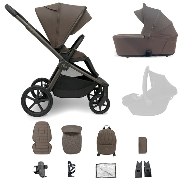 My Babiie MB450 ARC 2-in-1 Pushchair with Folding Carrycot – Mocha Atelier