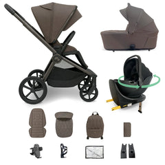My Babiie MB450 ARC 3-in-1 Travel System + Spin ISOFIX Base – Mocha Atelier