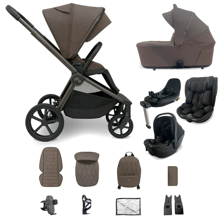 My Babiie MB450 ARC Spin & Slide All Stages Travel System – Mocha Atelier