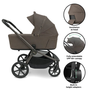 My Babiie MB450 ARC 2-in-1 Pushchair with Folding Carrycot – Mocha Atelier