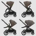 My Babiie MB450 ARC 3-in-1 Travel System + Spin ISOFIX Base – Mocha Atelier
