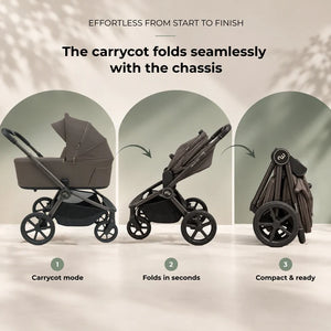 My Babiie MB450 ARC 2-in-1 Pushchair with Folding Carrycot – Mocha Atelier