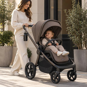 My Babiie MB450 ARC 2-in-1 Pushchair with Folding Carrycot – Mocha Atelier