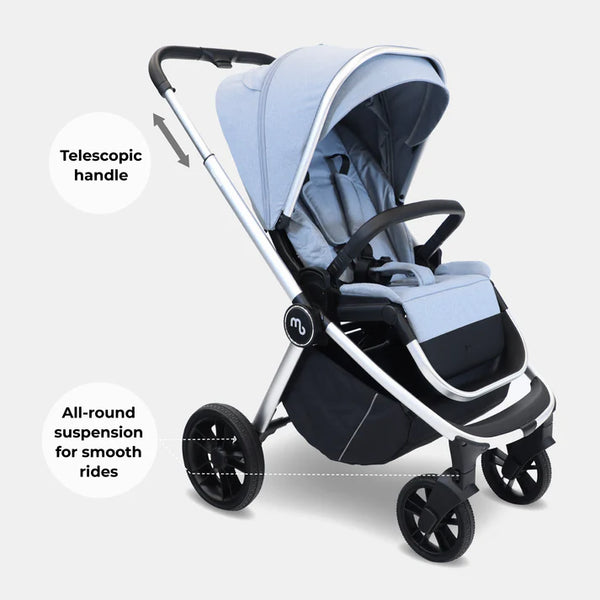 My Babiie MB450 forward and rear facing Pushchair - Steel Blue