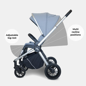 My Babiie MB450 forward and rear facing Pushchair - Steel Blue