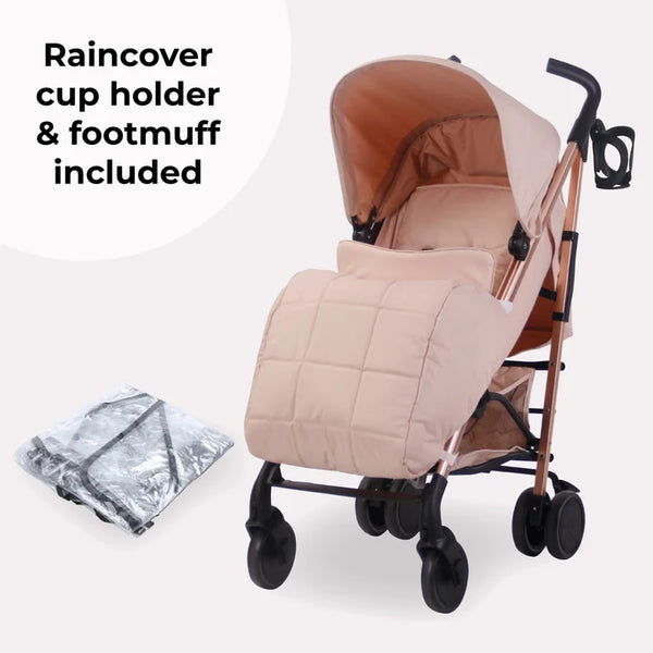 My Babiie MB51 Plus Stroller with Rain cover - Rose Gold Blush