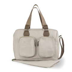 My Babiie Deluxe Changing Bag - Oatmeal Herringbone