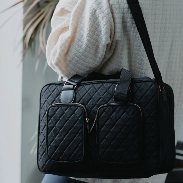 My Babiie Deluxe Changing Bag - Quilted Black