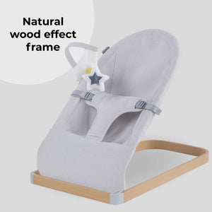 My Babiie Baby Bouncer with Toy Bar - Grey
