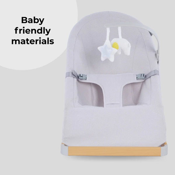 My Babiie Baby Bouncer with Toy Bar - Grey