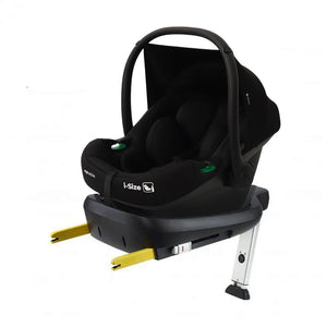 My babiie mb220 3-in-1 travel system black infant car seat with green accent buttons and isofix in forest green