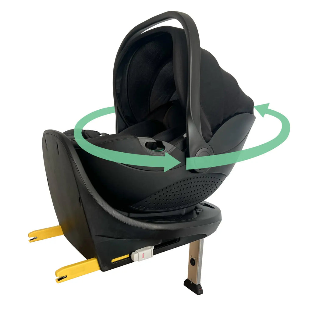 My Babiie MB450 Luxe 3-in-1 Travel System with Spin and Slide Car Seat and Isofix – Indigo