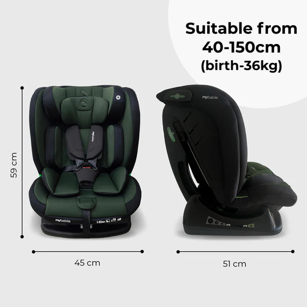 My Babiie MBCS100 2-in-1 Convertible R129 Car Seat - Forest Green