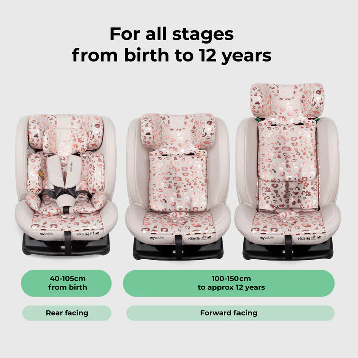 My Babiie MBCS100 2-in-1 Convertible R129 Car Seat - Pink Leopard