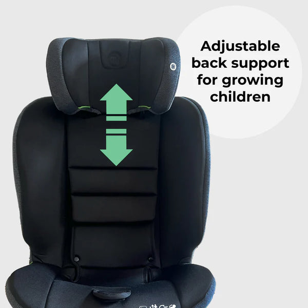 Black my babiie mbcs200 spin r129 convertible car seat with adjustable headrest and top tether for growing children