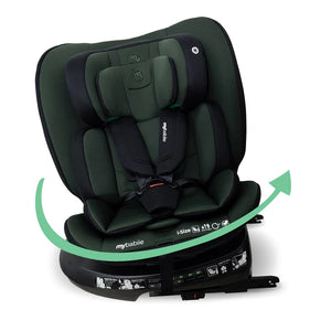 My Babiie MBCS200 Spin R129 Car Seat with Top Tether - Green