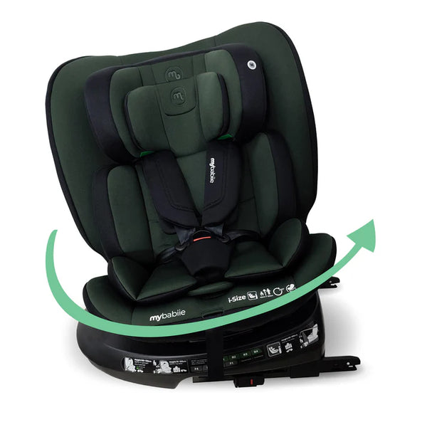 My Babiie MBCS200 Spin R129 Car Seat with Top Tether - Green