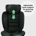 My Babiie MBCS200 Spin R129 Car Seat with Top Tether - Green